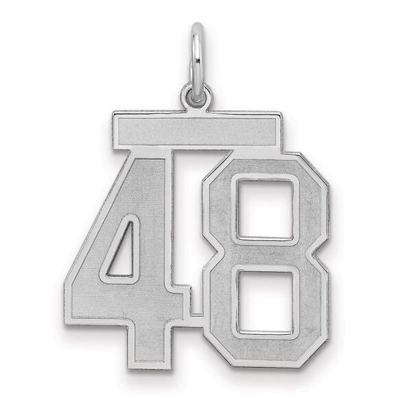 Sterling Silver Jersey Collection Medium Number 48 Pendant